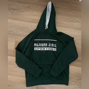 Michigan State Spartans dark green and white hoodie sweatshirt
